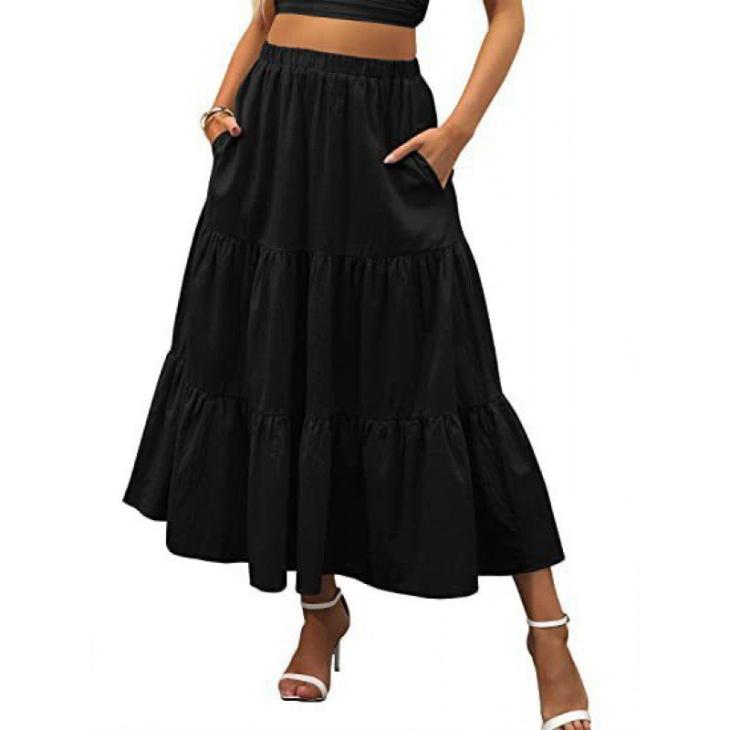 Womens Skirts | Haven Tiered Maxi Skirt Clothing black