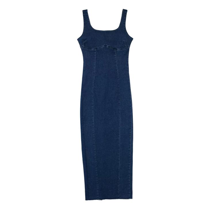 Womens Skirts | Sloan Denim Maxi Dress Clothing mistic blue