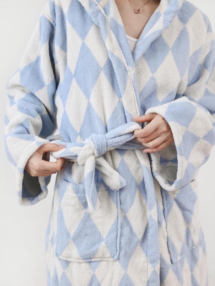 Womens Sleepwear | Luxe Terry Robe Clothing blue