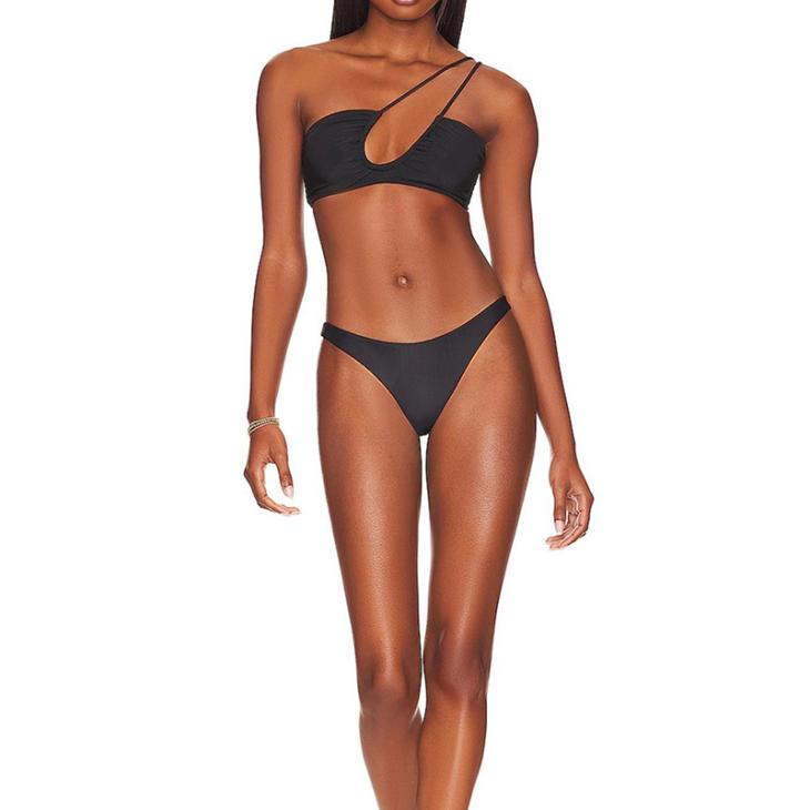 Womens Swimwear | Refined High Side Thong Bikini Bottom Clothing black